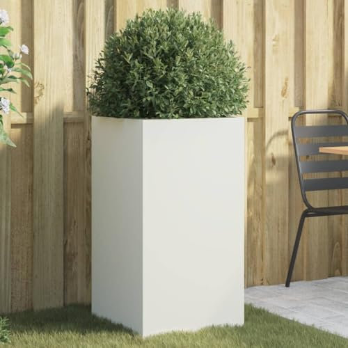 Xichuzi Jardinera de Acero Laminado en frío Blanco 42x38x75 cm, Huerto Urbano Terraza, Jardineras Exterior, Jardineria Maceteros, Mesa De Cultivo, Huerto En Casa - 841578