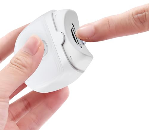Automatischer Nagelknipser, Elektrischer Baby-Nagelknipser mit Licht, Wiederaufladbarer Nagelknipser mit Auffangbehälter, Elektrische Nagelfeile für Baby, Kinder, Senioren, Pflegekräfte (Weiß)