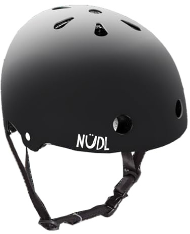 NÜDL Youth Kids MIPS Bike Helmet for Boys, Girls, Teens & Children Gloss Black- YS (52-56cm)