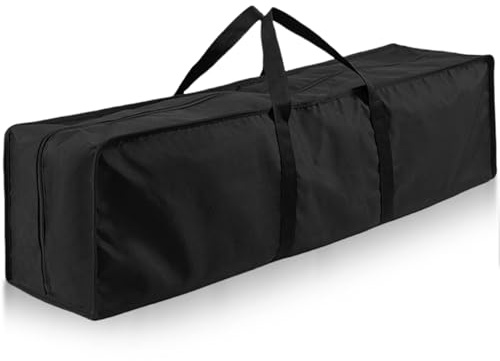 LEKEFETO0 ljusstativ bärväska, stativväska 150 x 20 x 20 cm svart, bärbar mikrofonstativ väska med handtag, robust Oxford-väska för stativ, paraply och fotograferingstillbehör