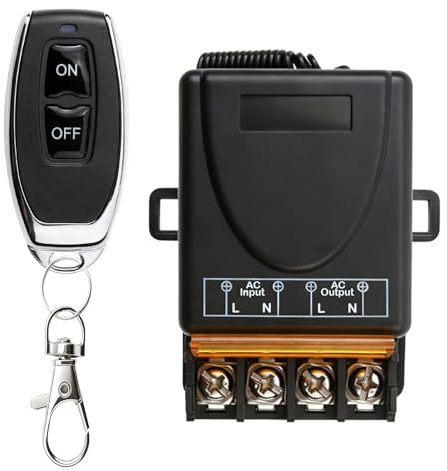 Interruptor de Control Remoto Inalámbrico,220v 30A 433mhz Relé Receptor Kit