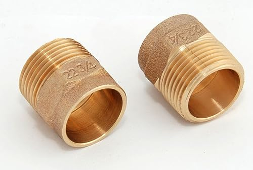 Red Nippel i/a 22mm - 3/4' / 4243g, Rotguss (VE 2 Stk)