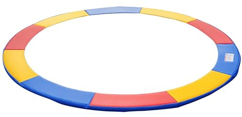HOMCOM Copertura Imbottita Bordo Trampolino, Protezione per Tappeto Elastico Giaridno in PVC (Ø244cm)