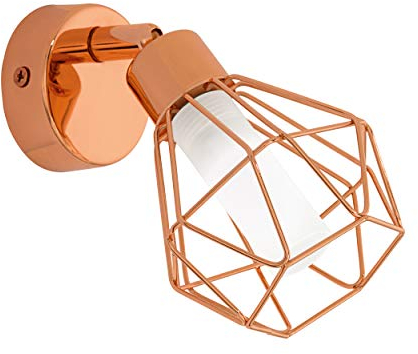 Eglo ZAPATA Faretto da Parete in Acciaio, 3 W, Rame