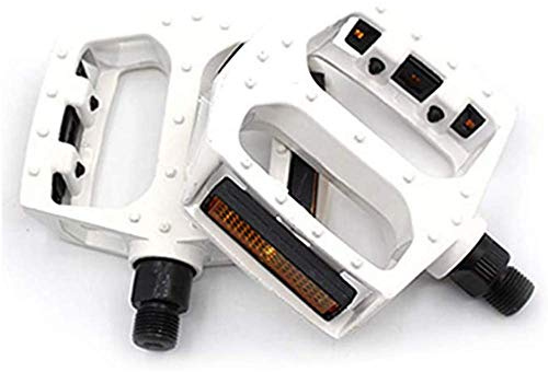 Mayco Bell Bicicleta de montaña Pedales de carretera Plataforma Bicicleta de Commuter 9/16 Aleación de aluminio Cr-mo MTB (Blanco Nuevo)