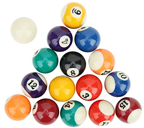 Keenso 38mm Snooker and Pool Balls Set - 16Pcs Resin Small Billiard Training Cue Balls for Kids