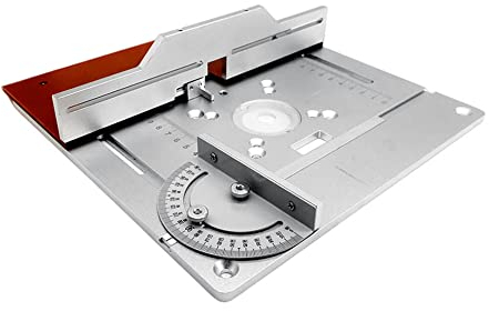 KuTeK Set mit 3 Frästisch-Einlegeplatten, Aluminiumlegierung, Holzfräsen, Flip-Board, Trimmmaschine, Gravur, Hilfswerkzeug, Holzbearbeitungsbänke