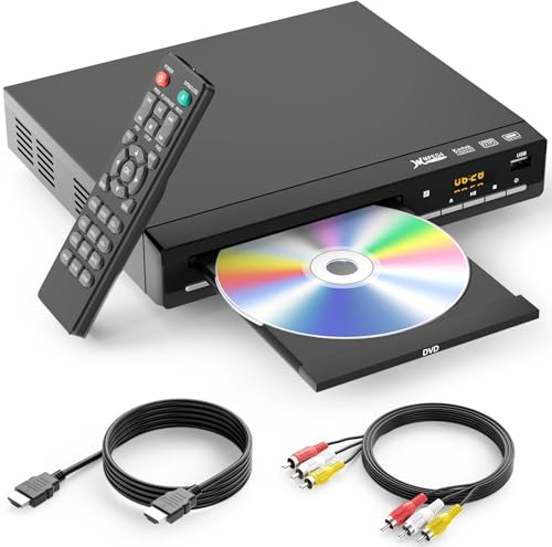Lecteurs DVD pour TV HDMI, lit toutes régions et formats, lecteur CD maison, vidéo 1080p/CD/DVD/VCD/JPEG/USB, télécommande, câbles HDMI/RCA inclus