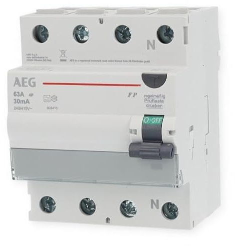 FI-Schalter 4P Typ A 63A 30mA 4TE AEG FP A 4 63/030