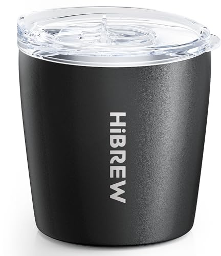 HIBREW Espresso Insulated Mug - 8oz / 240ml - 18/8 Food Grade Stainless Steel (Black)