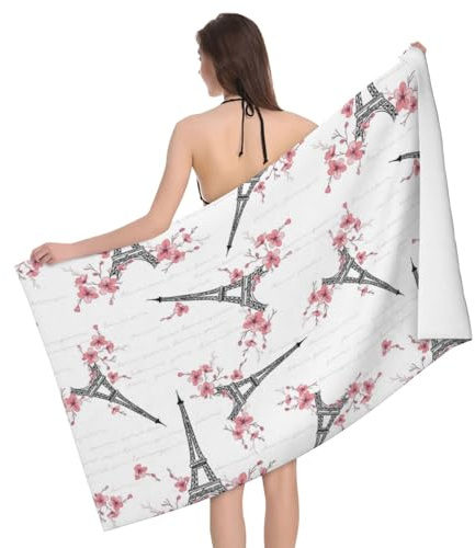 Novastar Toalla de playa de secado rápido, toallas de microfibra de torre de flores para el cuerpo, toallas de baño suaves para baño, toallas de playa personalizadas a prueba de arena, toallas de