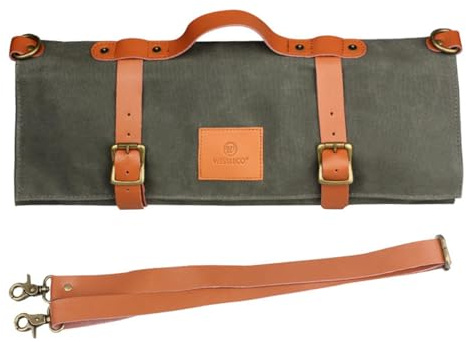 Borsa a rotelle per utensili da campeggio - Borsa per utensili | Borsa per rullo per taglierina di tela impermeabile, portataglierina, custodia per cuoco per campeggio, vuoti