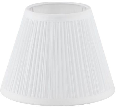 Uno Lamp Shade,Drum Pleated Lamp Shades 5 Top x 9 Bottom x 7 Slant Height,Barrel Small Replacement Lampshade (Slip Uno Fitter), Fabric Lampshades Table lamp Shades Bottle Lamp Shade,1 Pack(White)