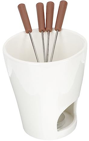 Cabilock Chauffe-beurre En Céramique Pot à Fondue Multifonction Résistant Chaleur Base Pour Bougie Maison Restaurant 1 Ensemble Complet