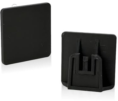 Pack de 2 Clips Adhésifs pour Télépéage, Support de Fixation Removable pour Voiture, en Plastique Noir, Taille 3x3 cm, Adhésif Double Face Ultra-Résistant, Idéal pour Pare-Brise et Tableau de Bord