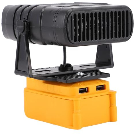 Zhjvihx Ventilatore Scaldabagno Portatile Regolabile 200 W a 2 Livelli, Piccolo Scaldabagno Elettrico Intelligente a Temperatura Costante con 2 Uscite USB, Naturale, per Batteria Agli