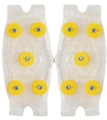 Snow Safety Cleats - Flexible TPE Metal Stud Footing, Strong Anti Slip Ice Grip Structure, Stable Winter Walking Traction Aid, Rugged Cold Weather Outdoor Movement Support | Dependable Road Confidence