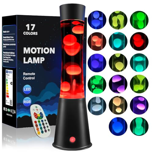 AONESY Lampada a Lavae Grande con Telecomando: Lampada a Lava Grande LED con 16 Colori Cambianti | Grandi Lampade a Lava con Timer 12 Ore | Lampada a Lava 39 cm Viola/Nera/Blu