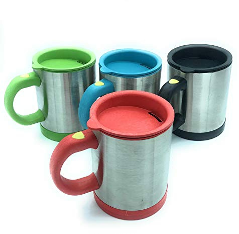 TEMPO DI SALDI Set di 2 Tazze Termici Auto Mescolanti Bicchieri Elettrici Automatici Da 350 ML