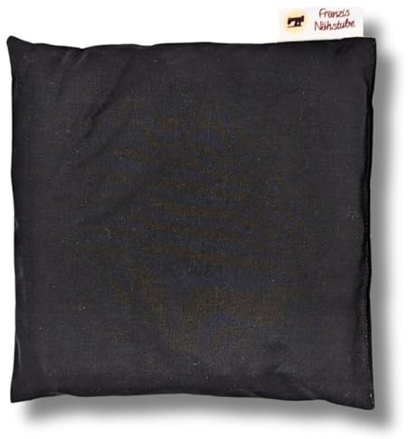 Franzis Nähstube - Cojín de espelta (20 x 20 cm, 100% algodón, 20 x 20 cm), color negro