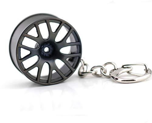 maycom Creative Classic Tree Shrew Champion wheel Auto Part Model Wheel Rim Tyre Keychain Keyring Key Chain Ring Keyfob, Bbs Champion Wheel, S