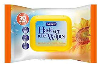30 x Hayfever & Allergy Relief Wipes for Hand & Face Traps Pollen Dust Dirt Pet Allergy Wet Hay Fever Wipes (30 Wipes (1 Packet))