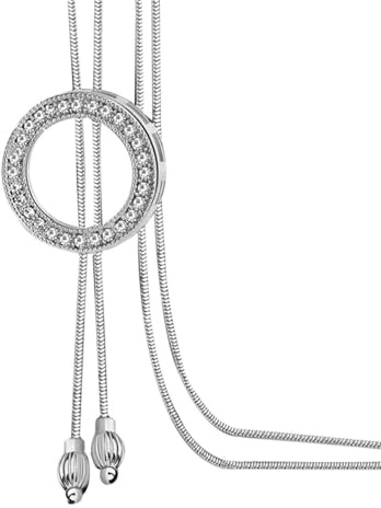 Mecool Long Sweater Necklace Chain Circle Pendant Necklace | Long Necklaces for Women | Women's Pendants | Costume Jewellery | Fashion Jewellery for Women