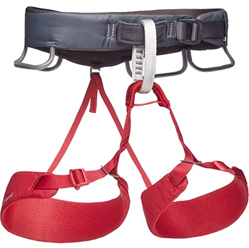 BLACK DIAMOND Women’s Momentum Rock Climbing Harness | Dual Core Construction | Adjustable Waist & Leg Loops | Lightweight Comfort | Wild Rose | X-Small