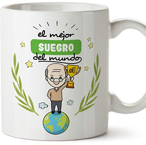 MUGFFINS Taza Suegro -Familiares Mundo -Regalos Originales y Divertidos -Tazas de Café y Té