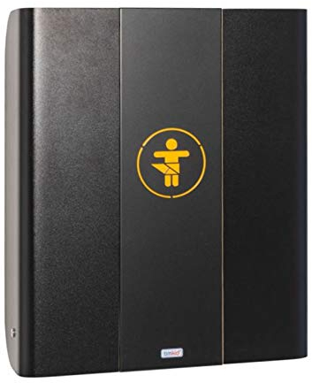 timkid Eleganter und funktionaler Wandwickeltisch für den öffentlichen Raum, Ausführung:Schwarz/Schwarz