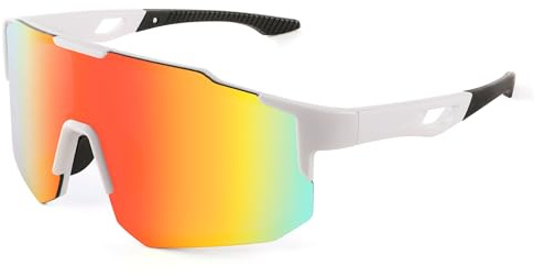 FEISEDY Sport Sonnenbrille Herren Damen Fahrradbrille Radbrille Verspiegelt Sportbrille für MTB Rennrad Radfahren Biking Laufen Enduro mit UV400 Schutz B2388