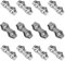 M4 Abrazadera de Cable Dúplex, JANDH 12 Piezas Doble Clip de Cuerdas de Alambre, Abrazadera Dúplex, Clips Dúplex Acero Inoxidable 304, Adecuado para Sujeción de Cables y Cables de 4 mm