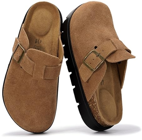 Project Cloud 100% Genuine Leather Womens Clogs Platform Clogs for Women
