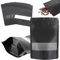 LOLYSIC 100Pcs Mylar Bags Stand-Up Foil Ziplock Bags with Window, 15x22cm Resealable Smell Proof Aluminium Pouch Baggies for Food Craft Storage Smaple Packaging, Black