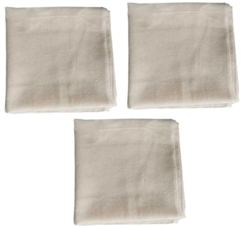 ULTECHNOVO 3 piezas Paños de Algodón para Cocina Muselina Reutilizable para Filtrar Queso Yogurt y Aceite de Algodón sin Blanquear ni Olor para Cocinar y Hornear