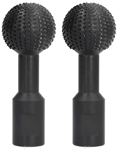 2 piezas de accesorios de gubia de bola de fresa giratoria de esfera, accesorio de carpintería de acero al carbono, accesorio de cabeza de molienda de gubia de bola, herramienta
