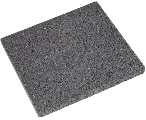 Hemobllo Plancha de Piedra Volcánica para Barbacoa Retención del Calor, Fácil de Limpiar y Tamaño Compacto 16.80x15.50x1.50 Cm Adecuado para Barbacoas y Picnics Espontáneos