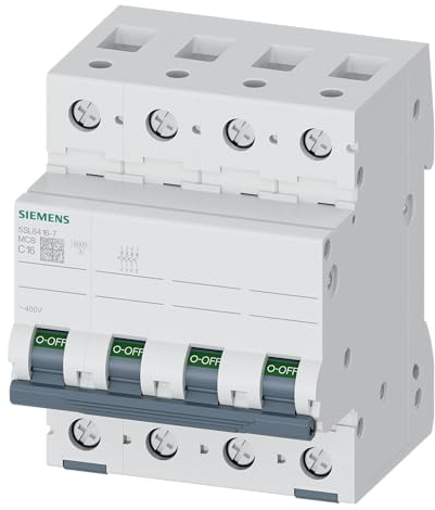 Siemens 5sl6 – Automatischer Leitungsschutzschalter 400 V 6 kA 4pol C 16 A