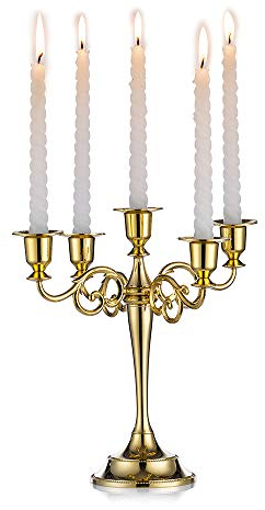 Sziqiqi Candeliere Nozze, Candeliere candelabro in Lega di Zinco, Candeliere della Cena a lume di Candela, Ornamento casa Creativo, Oro