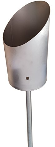 Intelmann Gartenfackel Edelstahl Toilettenpapier-Fackel Klopapier-Fackel Windlicht