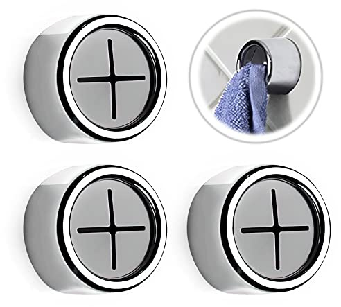 Dreamark Portasciugamani da cucina, porta strofinacci, super adesivo (3 pezzi, ideale per bagno, cucina, conservazione e organizzazione)