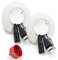 Ocultar Cables TV para TV Montado en la Pared, HASA zone Salida de Cable Blanco Pasacables Mesa para Esconder Cables de TV Contiene 2 Kit de Pasacables y 1 Coronas Perforadora Fácil Instalar