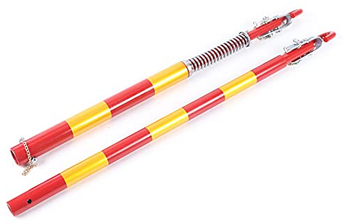 ROGONPDK Barre de remorquage 5T Barre de remorquage avec amortisseur à ressort en acier pour voitures, petits SUV, rouge et jaune, 8,7 kg