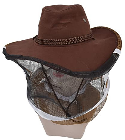Cyrank Chapeau De Cowboy D'apiculteur, Chapeau D'apiculteur avec Voile De Visibilité, Chapeau D'apiculture, Chapeau D'apiculteur, Fournitures De Protection pour Hommes Et Femmes