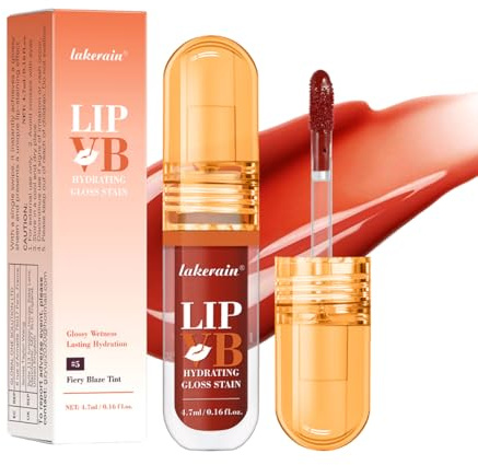 Hydrating Lip Gloss Stain – Moisturising & Nourishing Lip Oil, Non-Sticky Long-Lasting Jelly Liquid Lipstick, Lip Tint & Glaze, Makeup Gift for Women (Colour, # 05)