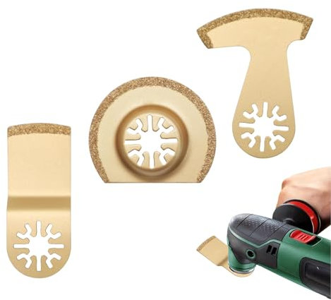 Lame Utensile Multifunzione Cemento, Lame Multifunzione Per Piastrelle, Accessori Strumento Multifunzione Oscillante (3 Pcs)