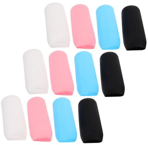 Ciieeo 12pezzi Copribottiglie Viaggio in Silicone Pz Copricontenitori Viaggio Elastici Perdite Per Bottiglie Shampoo e Lozione Manicotti Per Contenitori