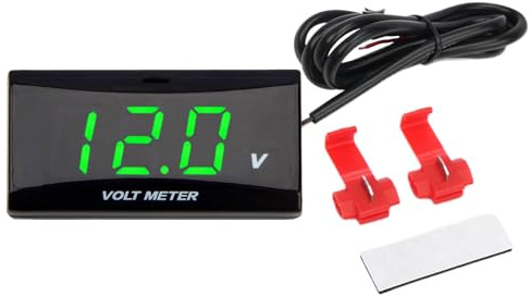 Misuratore di batteria – misuratore di tensione elettrico 0 – 20 V – veicolo digitale batteria voltmetro – per marina barca auto, moto, camion, ATV, berlina, pickup, scooter, SUV cruscotto
