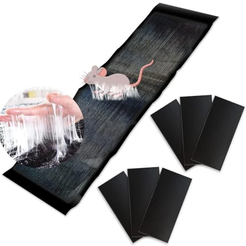 Trappola Adesiva per Topi e Ratti 6Pz, Trappole per Topi, Taglia Larga, 1.2m/0.6m