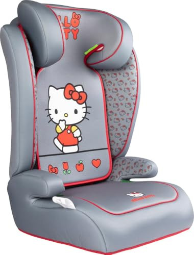 Asiento de coche TATAWAY Hello Kitty i-Size R129, para niños de 100 a 150 cm, elevador de coche con protecciones laterales, instalación con cinturón de seguridad
